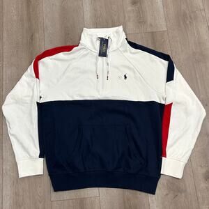 Polo Ralph Lauren Soft Cotton Quarter-Zip Pullover Sweater size Medium M B11